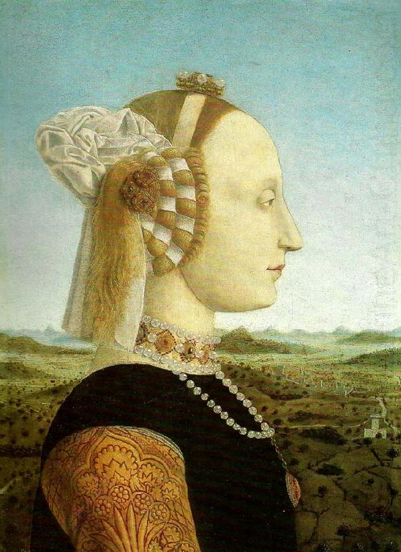 portrait of battista sforza, Piero della Francesca